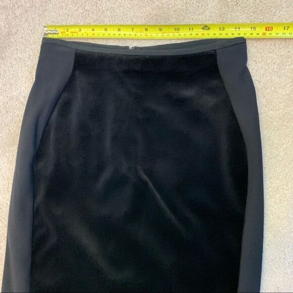 Stella McCartney Black Velvet Paneled Pencil Skirt 46 - Picture 10 of 13